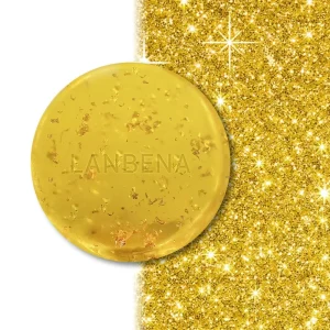 Handmade 24K Gold Bar Soap with Organic Seaweed and Essential Oils for Deep Cleansing and Whitening