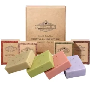Handmade Seaweed Scrub Granules Soap Infused with Herbal Essential Oil Soap