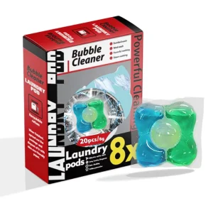 Hard Water Formula Laundry Pods Anti Limescale 20G Laundry Detergent Capsules for Hard Water Areas Effective Cleaning