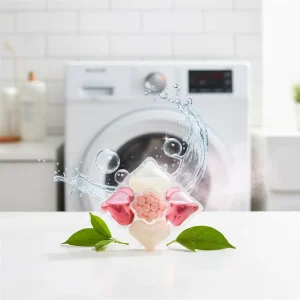 Heart shaped Clean and Environmentally Friendly Laundry Capsule 5 in one Antibacterial Laundry Beads with Fragrance Enhancer