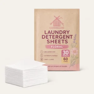 High Quality Biodegradable Fresh Floral Laundry Sheets Organic Concentrated Mess Free Laundry Detergent Sheets
