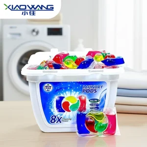 Hot Selling Eco 5 Chamber 18g 5 in 1 Lavender Fragrance Laundry Capsules Washing Detergent Pods