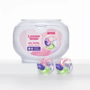 Hypoallergenic 4 in 1 Laundry Washing Capsule Pods Deep Clean Enzyme Laundry Fragrance Laundry