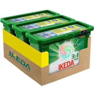 IKEDA 3 In1 Hypoallergenic Laundry Capsules High Efficiency Organic Laundry Pods For Sensitive Skin Laundry Cleaning Supplier