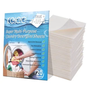 KELEE Laundry Cleaning Sheets 7 in 1 Multi Purpose Laundry Detergent Sheets Dryer Color Dirt Catcher Cleaning Laundry Strips