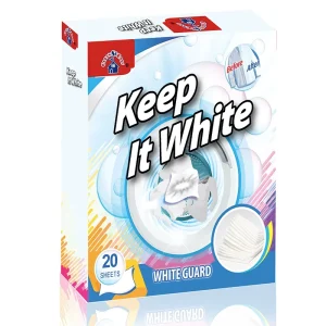 Laundry Bleach Sheet Two in One Bleach Detergent Box Removing Many Kinds of Stains on White Clothes Packed 24 Strips Per Box