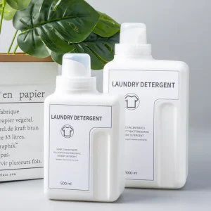 Laundry Detergent Dispenser Container Washing Room Detergent Liquid Softener Powder Blench Bottle With Cap and Labels