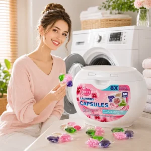 Laundry Detergent Pods 5-in-1 Washing Capsules for Hotels and Laundry Shops OEM