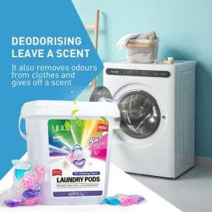 Laundry Detergent Pods Bulk Multi effect All in one Long lasting Floral Fragrance Antibacterial Mite & Stain Removal Apparel