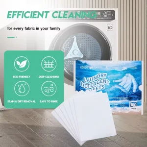 Laundry Detergent Sheets Deep Cleaning Eco Friendly Laundry Sheets Detergent 160 Pcs Custom Washing Sheets
