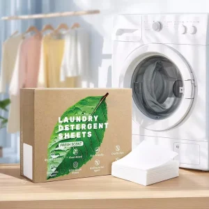 Laundry Detergent Sheets Solid Biodegradable Natural Fresh Scent Color Dirt Grabber Fabric Sheets Wash Dissolvable Disposable