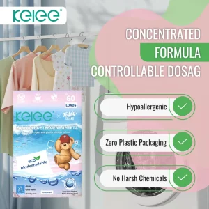 Laundry Detergent Tablets Eco Friendly Biodegradable Stain Removal Sheets for Sensitive Skin OEM