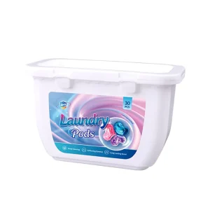 Laundry Gel Pods OEM Accepted 30 Beads Multi purpose High Concentration Detergent Deep Cleaning Long lasting Lavender Fragrance