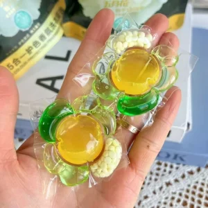 Laundry Pods 5 in 1 Concentrated Laundry Detergent Beads Stain Removal Smooth Gardenia Floral Concentrated Capsules