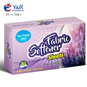 Lavender Scent Laundry Fabric Softener Sheets for Dryer Machine Stop Clothes Static Super Soften OEM Brand