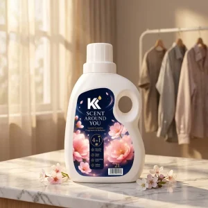 Liquid Scented Laundry Detergent With Flowers Fragrance Mild Stain Remover Fabric Softener Color Protection For Household Use