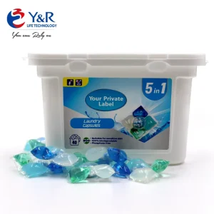 Long Lasting 5 in 1 Capsule Laundry Pods with Fabric Softener Scent Booster Beads and Fresh Perfume