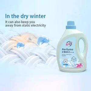Long Lasting Natural Floral Scent Liquid Laundry Detergent with Microcapsule Technology Anti Static Fabric Softener and Bottle