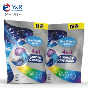 Long Lasting Scent 4 in 1 Capsule Laundry Pods with Fabric Softener Detergent Color Protector and Stain Remover