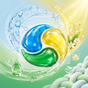 MSDS REACH High Efficiency Disposable Solid Eco Friendly Apparel Laundry Detergent Capsules Pods 20G