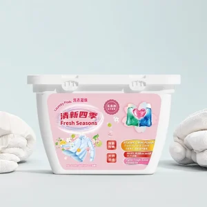 Natural Long Lasting Fragrance 3 1 Color Protector Washing Pods Chinese Laundry Detergent Beads Capsule Gel Shape for Apparel