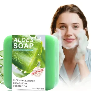Natural Organic Eco friendly Aloes Soap Lighten Handmade Solid Skin Care Laundry Soap Aloes Bar Soap Whitening