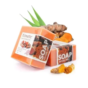 Natural Scented Turmeric Face Wash Toilet Laundry Soap for Adult Anti Oxidant Vitamin C Face Cleansing Anti Acne