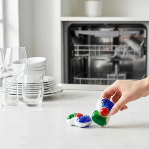 Non Toxic Concentrated All in One Plus Disposable Automatic Dish Detergent Liquid Gel Pods Residue Free Detergent Capsules