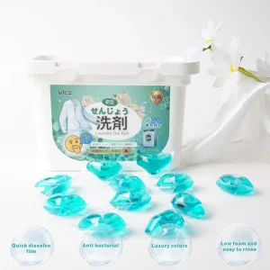 ODM 15g Heart shaped Laundry Detergent Pods Capsules Customized Colour Lasting Fragrance Effective Decontamination