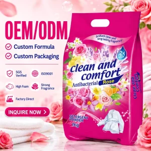 OEM 1kg Clean and Comfort High-Quality Washing Powder in Different Packages Rich Foam Effective Cleaning Laundry Detergent