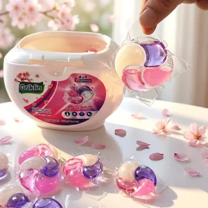 OEM 4 in 1 Eco Friendly Detergent Pods Deep Cleaning Disposable Washing Gels Color Protection Washing Laundry Capsules