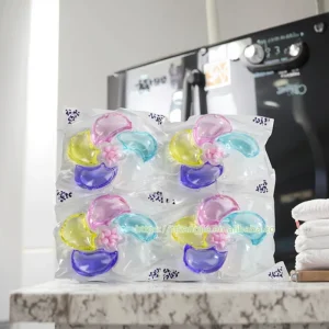 OEM Concentrated Clothing Cleaning Detergent Gel Pods Quick Dissolve Powerful Stain Removal Custom Fragrance for Garment Washing
