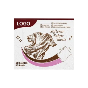 OEM Custom Eco Friendly White Fabric Softener Sheets Disposable Soft Gentle Skin Long lasting Clothes Apparel Detergent