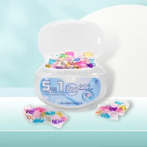OEM High Efficiency 5 Chamber Laundry Soap Detergent Pods Laundry Softener Sterilizes 4in1 Hypoallergenic Washing Capsules