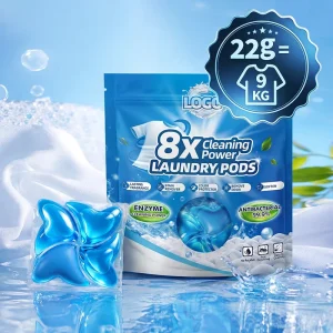 OEM ODM 22g Heavy Duty Premium Fragrance Deep Stain Removal Color Protector Laundry Detergent Capsules for Home Hotel Laundry