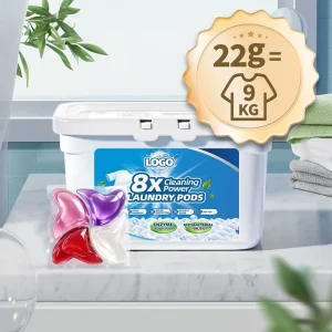 OEM ODM 22g Niche Perfume Laundry Pods Free Sample 8X Enzyme Antibacterial Lasting Scent Gym Sportswear Outdoor Clothing Use