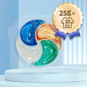 OEM ODM 25g Perfume Customized Phosphorus Free Eco Friendly Laundry Detergent Pods Home Commercial Laundromat Laundry Service