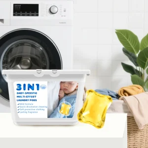 OEM ODM Baby specific Multi Effect Eco Friendly Disposable Super Concentrated 8g 10g Gel Laundry Detergent 3 in 1 Mild Formula