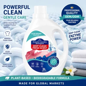 OEM ODM Custom Eco Laundry Detergent with EWG Green Grade Ingredients Effective Stain Removal for Fabrics