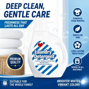OEM/ODM Custom Lavender Lemon Jasmine Scent Liquid Laundry Detergent 15-30% Ingredients Deep Stain Oil Removal