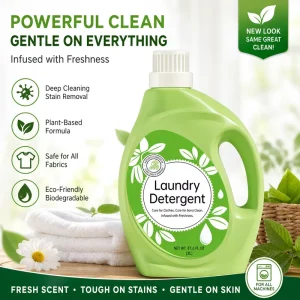 OEM ODM Custom Premium Liquid Laundry Detergent Effective Stain Removal and Brightening for Daily Use