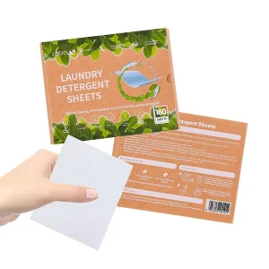 OEM ODM Eco Friendly Laundry Detergent Sheets Deep Clean Detergent for Clothes No Plastic Jug Laundry Detergent Sheets