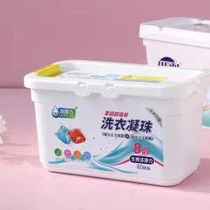 OEM ODM High Quality Eco-Friendly Disposable Liquid Detergent Capsules 80-Piece Gel Soap Pods For Eco-Cleaning Of Apparel