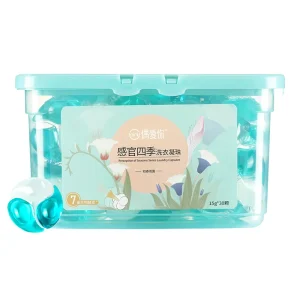 OEM ODM Laundry Detergent Soap Bead Washing Pods Capsule Manufacturer HE 3 in 1 Tough Stain Removal Laundry Gel Ball