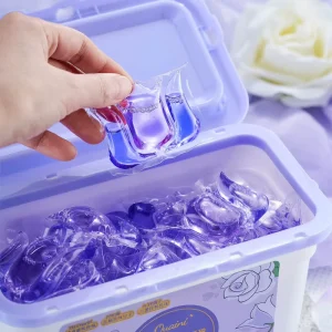 OEM ODM Laundry Detergent Soap Bead Washing Pods Capsule Manufacturer HE 3 in 1 Tough Stain Removal Laundry Gel Ball Pacs