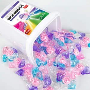 OEM Powerful Stain Removal Washing Capsules 100% Biodegradable Eco friendly Long Lasting Fragrance 5 in 1 Laundry Detergent Pods