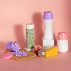PET Plastic Scent Booster Beads Bottle Empty Solid Shape Softener for Laundry Perfume Soft Plastic Packaging