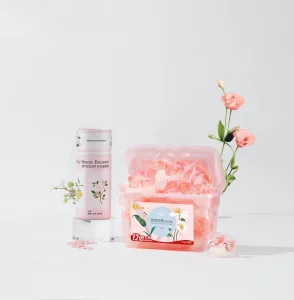 Peach Scented Laundry Pods 3 in 1 Antibacterial Anti Mite Fabric Softener with Long Lasting Fragrance Scent Beads Set