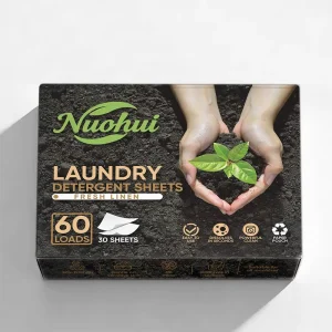 Plastic Free Laundry Detergent Sheets Eco Friendly Custom Packaging Washing Sheets Laundry