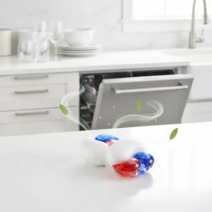 Plastic free Multi chamber Powerful Grease Removal Built in Rinse Aids Dishwasher Detergent Pods Manufacturers